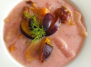 Fahéjas körte, alma, szilva leves recept fotója