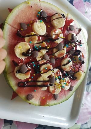 صورة لوصفة بيتزا البطيخ