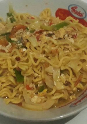 Foto resep Mie tek2 kuah pedas