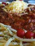 Espaguettis a la bolognesa con morcilla!
