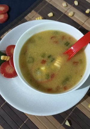 A picture of Sweet corn soup.