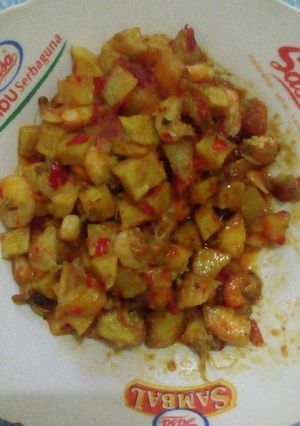 Foto resep udang kentang saus padang