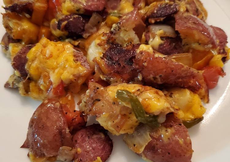 Cheesy Sausage and Potato Bake Cheesy Sausage and Potato Bake
