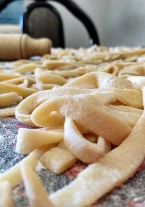Una foto de Fideos caseros