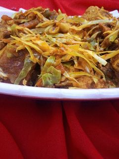 Sauce din arawa da kabeji ainihin hoton girkin