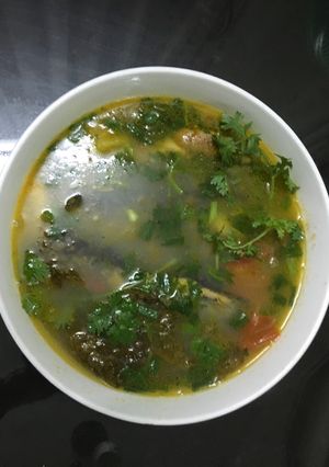Hình của món Cá ngạnh nấu canh chua.