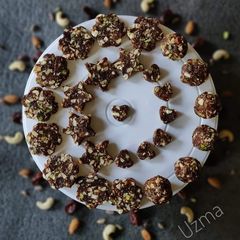 Dates and Nuts Roll or Barfi A picture of Dates and Nuts Roll or Barfi.