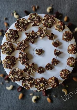 A picture of Dates and Nuts Roll or Barfi.