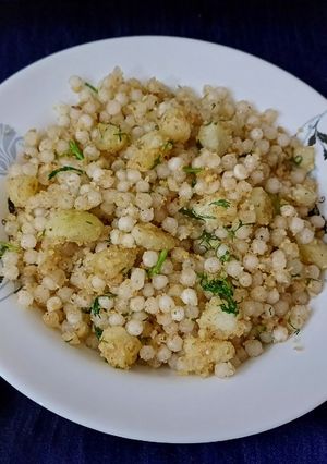 A picture of Sabudana khichdi.