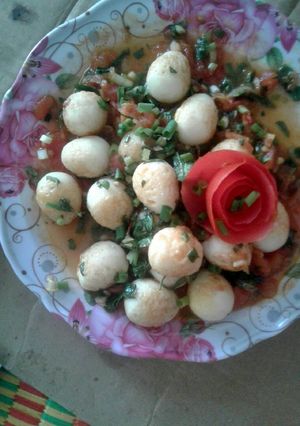 Hình của món Trứng cút sốt cà chua.