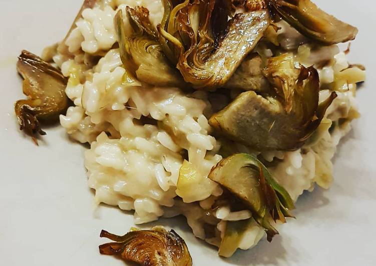 Risotto con cuori di carciofi