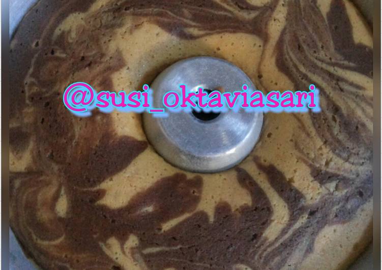 Resep Bolu labu kuning marmer Anti Gagal