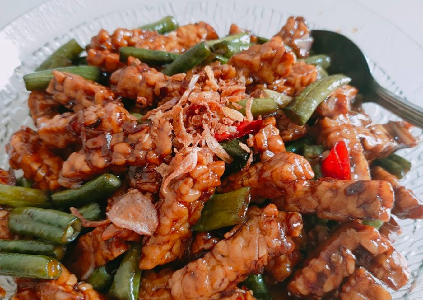 Oseng tempe kacang panjang