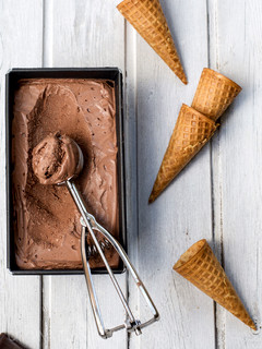 Una foto de Helado de chocolate casero