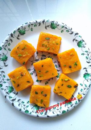 A picture of Mango kalakand.