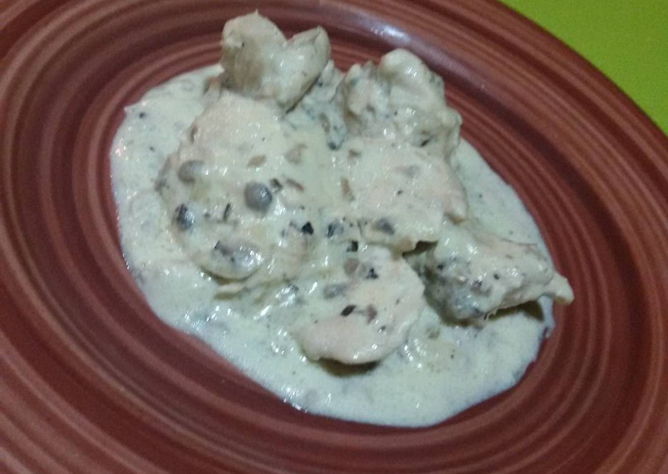 Pollo en salsa de queso con thermomix