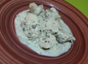 Foto principal de Pollo en salsa de queso con thermomix