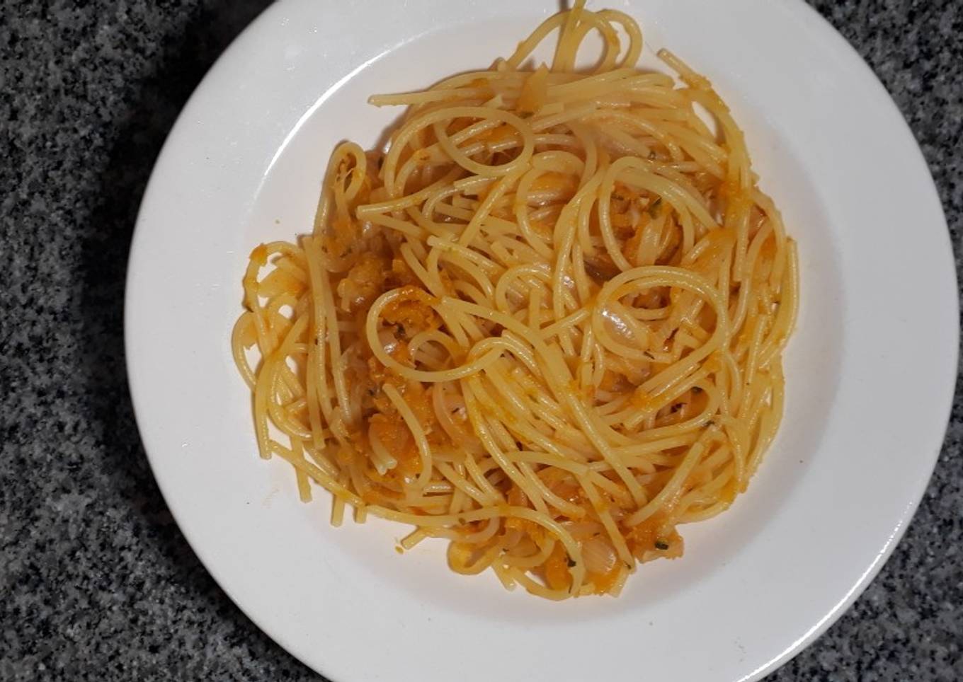 Fideos con calabaza vegan
