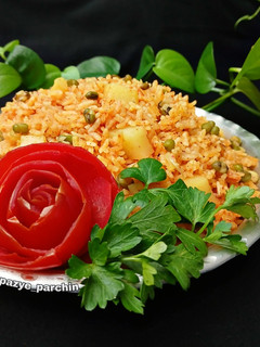 عکسی از دستور دمپخت ماش و سیب زمینی 🌸