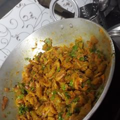 A picture of Dry shrimp with pumpkin.