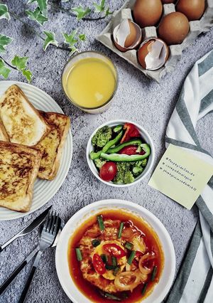 Gambar Telur Goreng Masak Masam Manis #phopbylinimohd #batch18