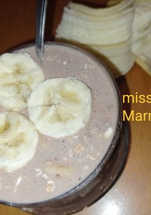 Φωτογραφία της συνταγής Overnight oats με μπανάνα και μερέντα υγείας🥣🍌