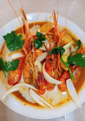 Hình của món Cà ri tôm.