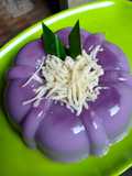 Pudding taro keju