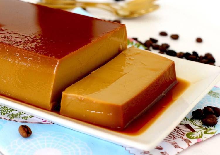 Flan de café al baño maría