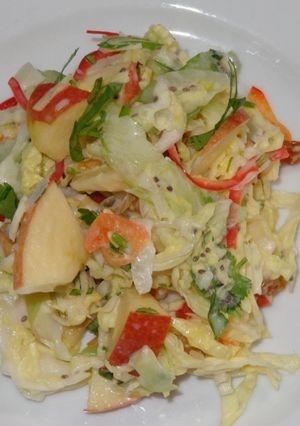 A picture of Cabbage Salad with Apple and Walnuts.