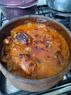 صورة لوصفة طاجن باميه بالعكاوي