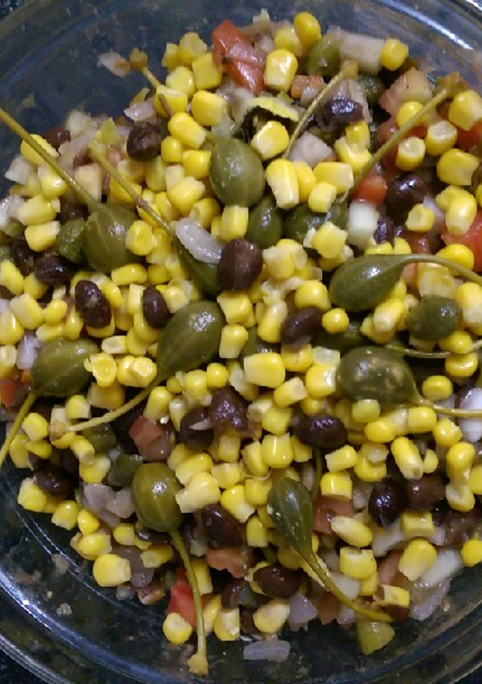 Una foto de Frijoles negros en ensalada a mi estilo