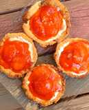 Tartaletas de albaricoques caramelizados