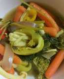 Sopa de verduras y chiles