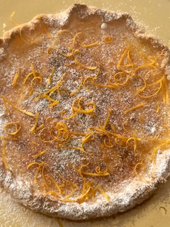 Una foto de Crostata de mascarpone y naranja