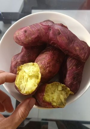 Hình của món Khoai lang nướng bằng nồi chiên không dầu.