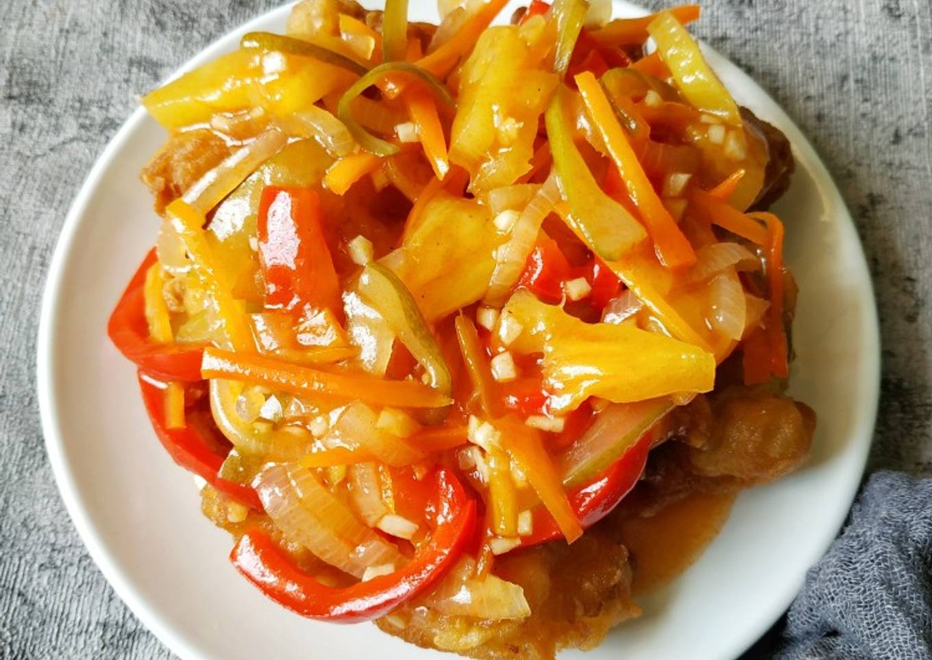 Chicken Karage Asam Manis