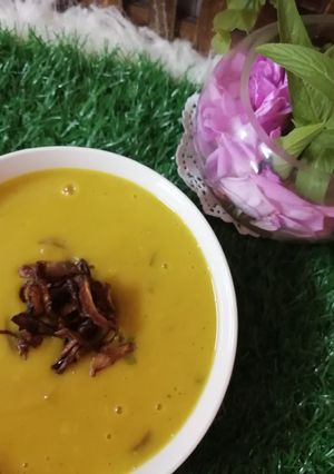 صورة لوصفة شوربه عدس بطريقتي