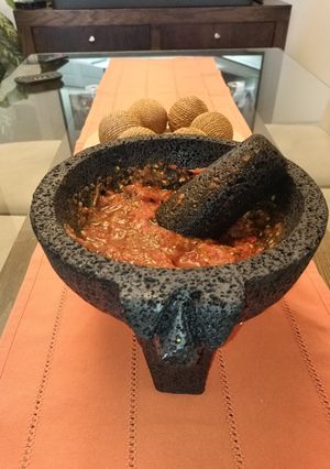 Una foto de Salsa de molcajete