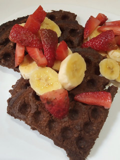 Una foto de Waffles de choco veganos y sin gluten 😍