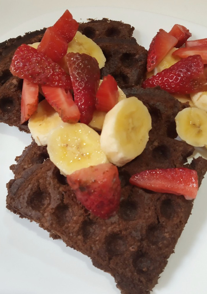 Una foto de Waffles de choco veganos y sin gluten 😍