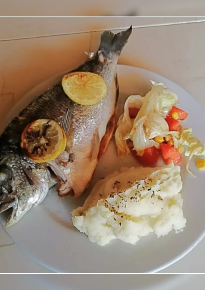 Una foto de Dorada al papillote a mi manera