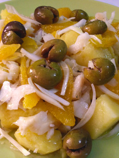 Una foto de Ensalada malagueña de bacalao y naranjas