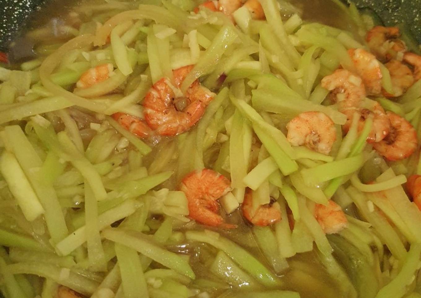 Tumis Labu Siam dan Udang