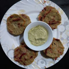 A picture of Mung beans and kodo millet pancakes.