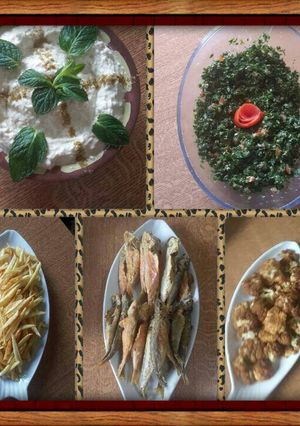 صورة لوصفة مقالي ع انواعه وتبولة
