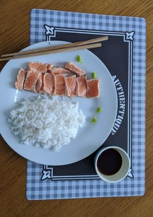 Une photo de Saumon aux riz