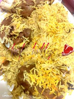 صورة لوصفة كبسه لحم ضاني موزه سهله ولذيذه بطريقتي 😍😋😋
