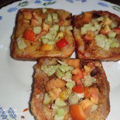Potato Bread Veggie Topping TOAST A picture of Potato Bread Veggie Topping TOAST.