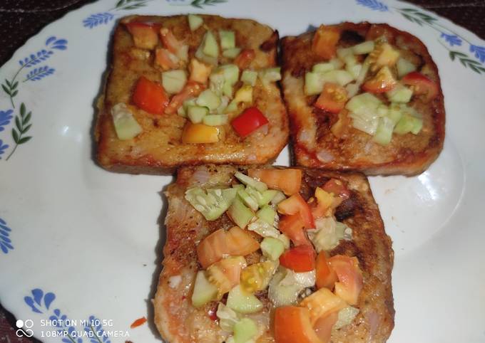 Potato Bread Veggie Topping TOAST